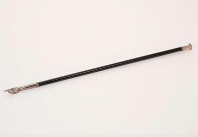 Lot 271 - Silver and ebony pointer dated 1663, with arms of Prince Bishop of Liège.