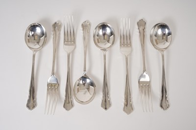 Lot 244 - Selection of contemporary silver Chippendale pattern flatware