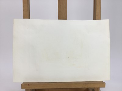 Lot 1208 - Thomas Churchyard (1798-1865) watercolour - Landguard Fort, thunderstorm approaching, inscribed to paper backing mount, 14.5cm x 20cm, unframed