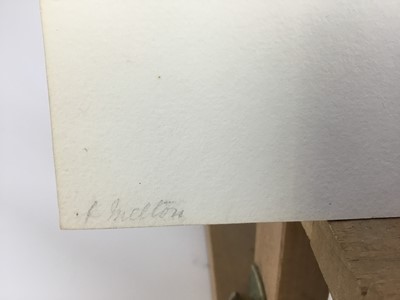 Lot 1212 - Thomas Churchyard (1798-1865) watercolour - Melton landscape, inscribed to paper backing mount, 15cm x 20cm, unframed