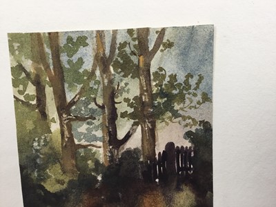 Lot 1214 - Thomas Churchyard (1798-1865) watercolour - figure in a rural lane, 12.5cm x 9.5cm, unframed