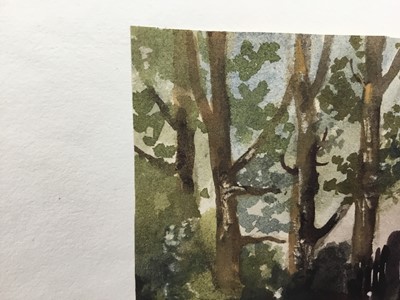 Lot 1214 - Thomas Churchyard (1798-1865) watercolour - figure in a rural lane, 12.5cm x 9.5cm, unframed