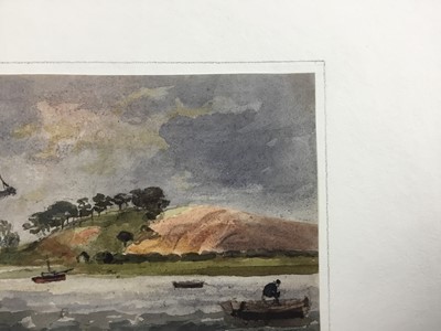 Lot 1219 - Thomas Churchyard (1798-1865) watercolour - East Anglian river landscape, 9.5cm x 12.5cm, unframed