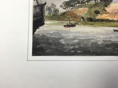 Lot 1219 - Thomas Churchyard (1798-1865) watercolour - East Anglian river landscape, 9.5cm x 12.5cm, unframed