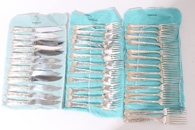 Lot 246 - Selection 20th century Tiffany silver Wave Edge pattern cutlery