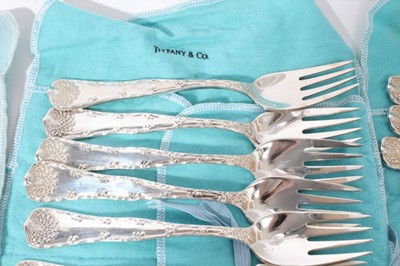 Lot 246 - Selection 20th century Tiffany silver Wave Edge pattern cutlery