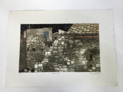 Lot 1199 - *Valerie Thornton (1931-1991) two etchings - 'Lincoln, arcading', signed and dated '81, numbered 50/60 together with 'Castillo Nuevo', signed and dated '81, numbered 14/50, 42cm x 26cm (2)
