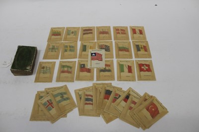 Lot 1417 - A box containing Kensitas silk flag cigarette cards