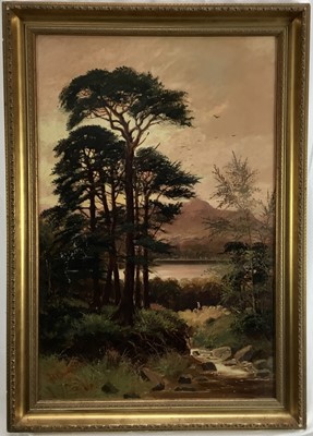Lot 186 - Joseph Albert Coniston Pettitt, early 20th century, oil on canvas - Coniston Lake, signed, in gilt frame