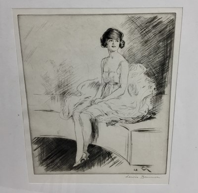 Lot 60 - Lewis Baumer (1870-1963), pencil signed etching - ‘The Little Columbine’, ex RA 1921, 18cm x 21cm in glazed frame