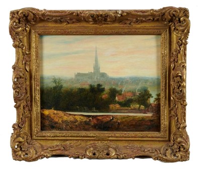 Lot 1264 - William Philip Barnes Freeman (1813-1897) oil on board - Pulls Ferry to Norwich, 1842, 20cm x 25cm, in gilt frame