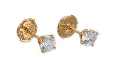 Lot 460 - Cartier diamond ear studs