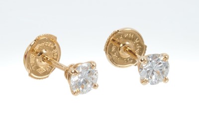 Lot 460 - Cartier diamond ear studs