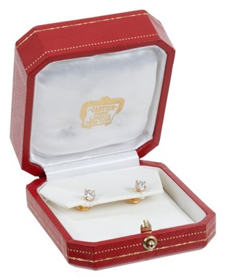 Lot 460 - Cartier diamond ear studs