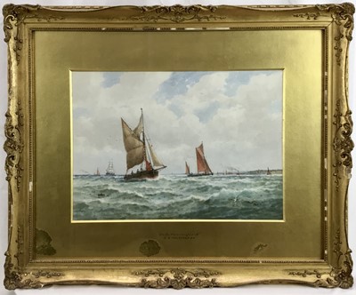 Lot 281 - George Stanfield Walters (1838-1924) watercolour - On the Thames off Leigh