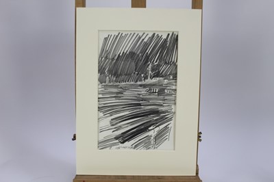 Lot 74 - *Peter Godfrey Coker (1926-2004) pencil drawing - Lighthouse Night, Ostend, initialled and titled, 28cm x 18cm, mounted