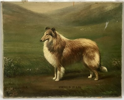 Lot 196 - Henry Crowther (19th / 20th century) oil on canvas 'Hayfield Flash'