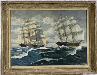 Lot 349 - David Roy Macgregor (1925-2003) oil on canvas, two masted vessels