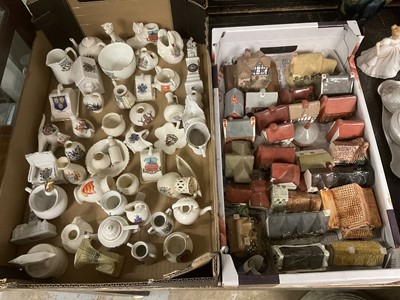 Lot 177 - Collection of crested ware china and collection of model cottages
