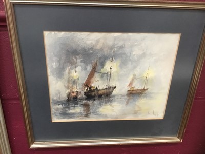 Lot 225 - Ben Maile watercolour - Marine scene