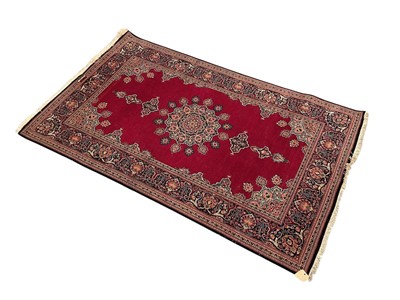 Lot 1447 - Fine pair of Pakistani part silk rugs