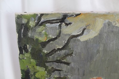 Lot 900 - *Lucy Harwood (1883-1972) oil on canvas - The Poppy Field, signed verso, 56cm x 41cm, unframed