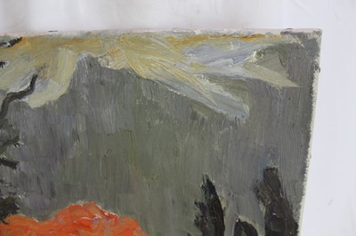 Lot 900 - *Lucy Harwood (1883-1972) oil on canvas - The Poppy Field, signed verso, 56cm x 41cm, unframed