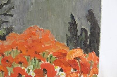 Lot 900 - *Lucy Harwood (1883-1972) oil on canvas - The Poppy Field, signed verso, 56cm x 41cm, unframed