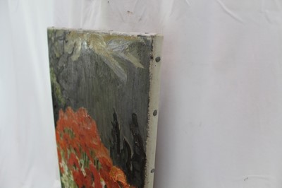 Lot 900 - *Lucy Harwood (1883-1972) oil on canvas - The Poppy Field, signed verso, 56cm x 41cm, unframed