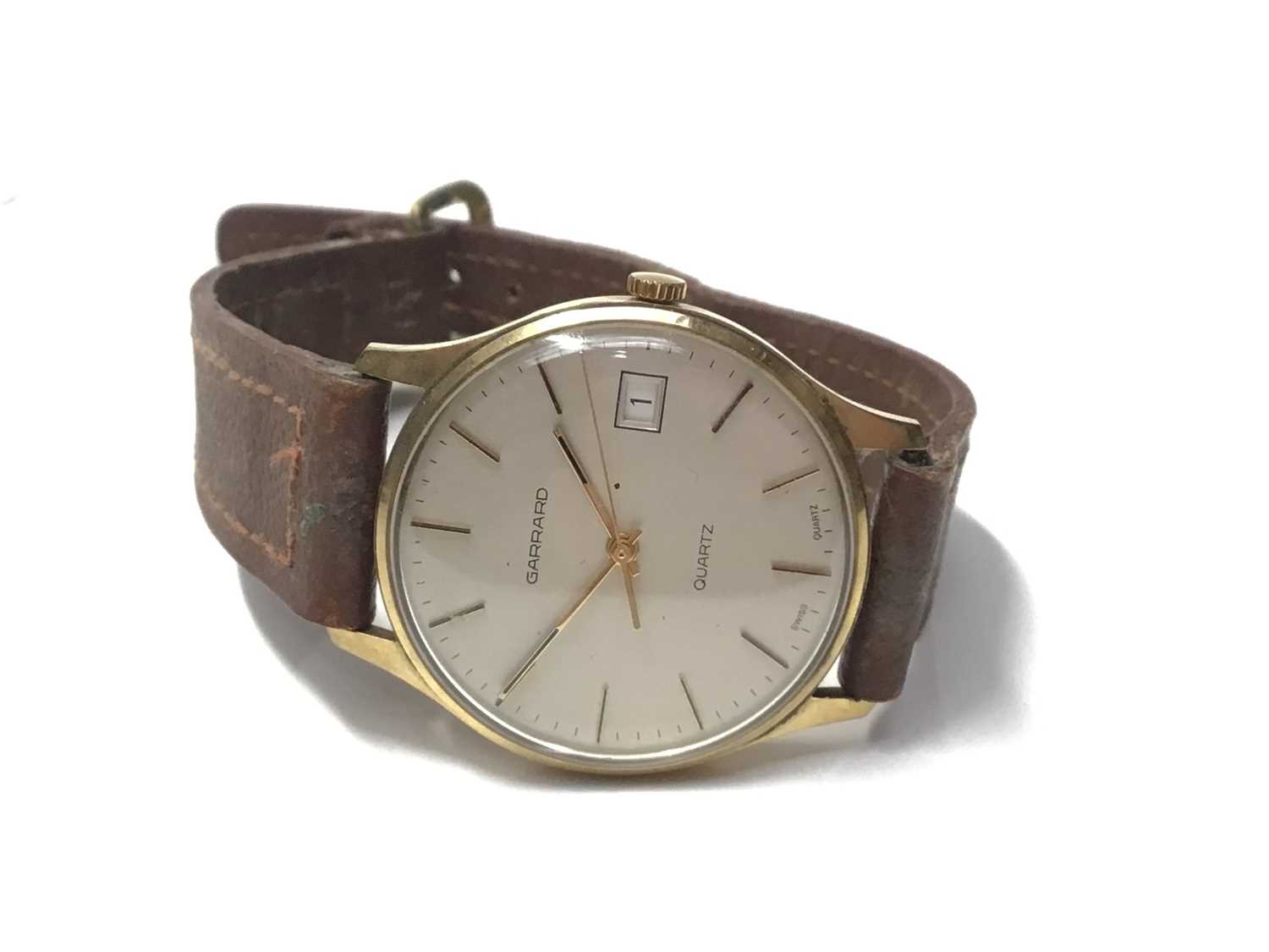 Lot 12 - Garrard 9ct gold cased quartz wristwatch