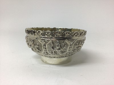 Lot 205 - Late 19th century Indian white metal bowl