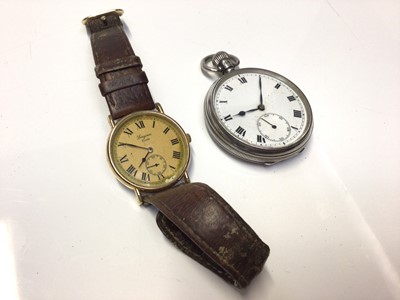 Lot 41 - Longines Quartz wristwatch and a silver cased pocket watch