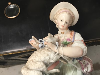 Lot 196 - Pair of 19th century Meissen figures