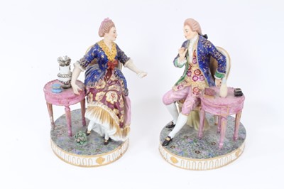 Lot 186 - Pair of 19th century Sampson porcelain figures