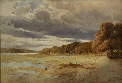 Lot 104 - Thomas Pyne (1843-1935) watercolour - On the Orwell, signed and dated 1902