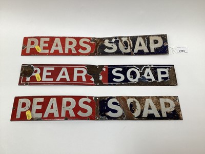Lot 2430 - Three Pears Soap enamel signs