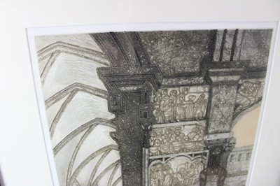 Lot 1103 - *Valerie Thornton (1931-1991) signed Artists proof etching - Arles, signed and dated ‘75