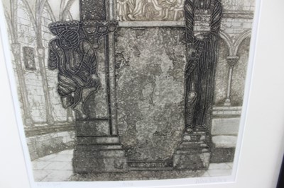 Lot 1103 - *Valerie Thornton (1931-1991) signed Artists proof etching - Arles, signed and dated ‘75