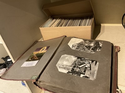 Lot 253 - Collection of vintage postcards in an album and also a shoebox quantity, Topographical, approximately 300 in total.