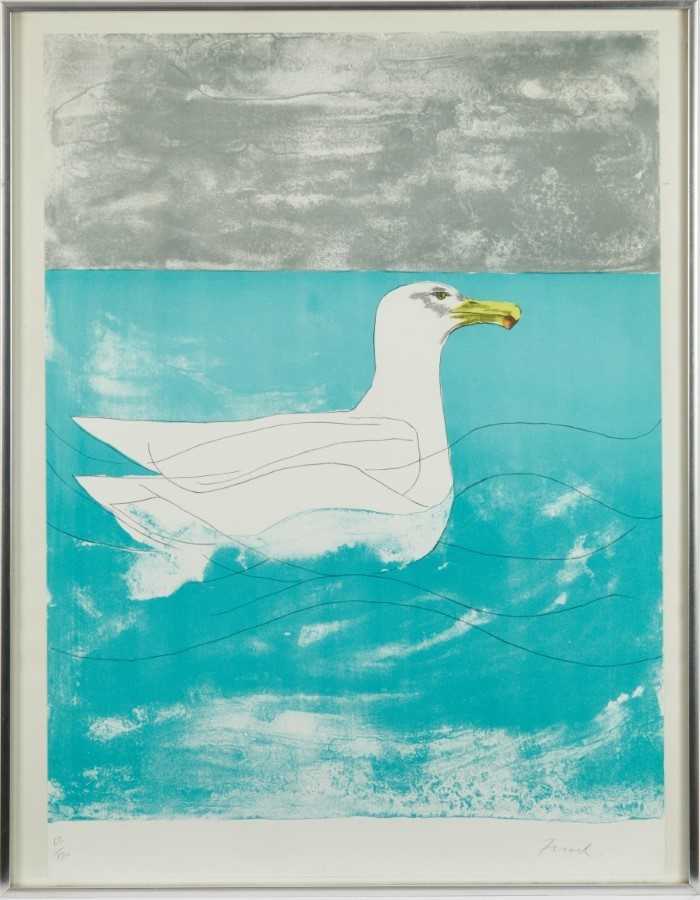 Lot 1001 - *Dame Elisabeth Frink (1930-1993) lithograph signed and numbered - 'Herring Gull', from The Seabird Series 1974, 62/150, 47.5cm x 65cm in glazed frame