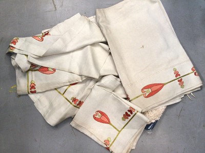 Lot 447 - One box of mixed textiles (Angie to look at)