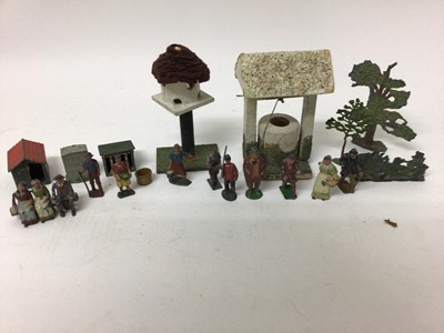 Lot 1874 - Britains Lead Farm Animals and Figures plus fencing and buildings.