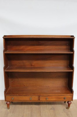 Lot 1368 - Regency style mahogany waterfall  bookcase by Redman and Hales