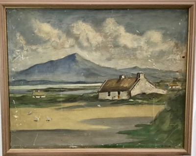 Lot 53 - Pair of oils on canvas  in the manner of Paul Henry - both 60cm x 80cm, framed
