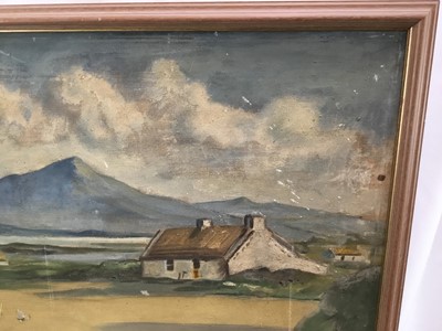 Lot 53 - Pair of oils on canvas  in the manner of Paul Henry - both 60cm x 80cm, framed