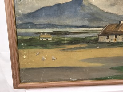 Lot 53 - Pair of oils on canvas  in the manner of Paul Henry - both 60cm x 80cm, framed
