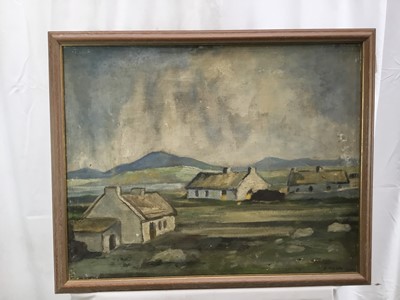 Lot 53 - Pair of oils on canvas  in the manner of Paul Henry - both 60cm x 80cm, framed