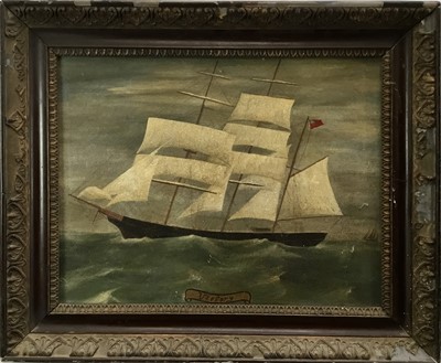 Lot 52 - 19th century style oil of the ‘Victory’ tea clipper, image 50cm x 40cm