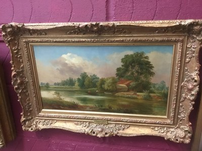 Lot 222 - Victoria Colkett (ex. 1859-1874) oil on canvas, Norfolk river scene