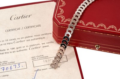 Lot 503 - Cartier 18ct white gold necklace in box with certificate